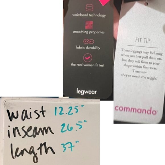 COMMANDO 7/8 Black Faux Leather Control Leggings Size L - Picture 8 of 9